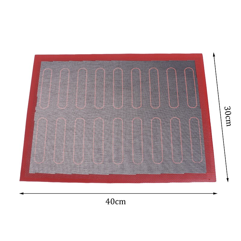 2 Stuks Bakmat, 30x40cm Geperforeerde Siliconen Glasvezel Mat 2 Stuks Bakmat, 30x40cm Geperforeerde Siliconen Glasvezel Mat