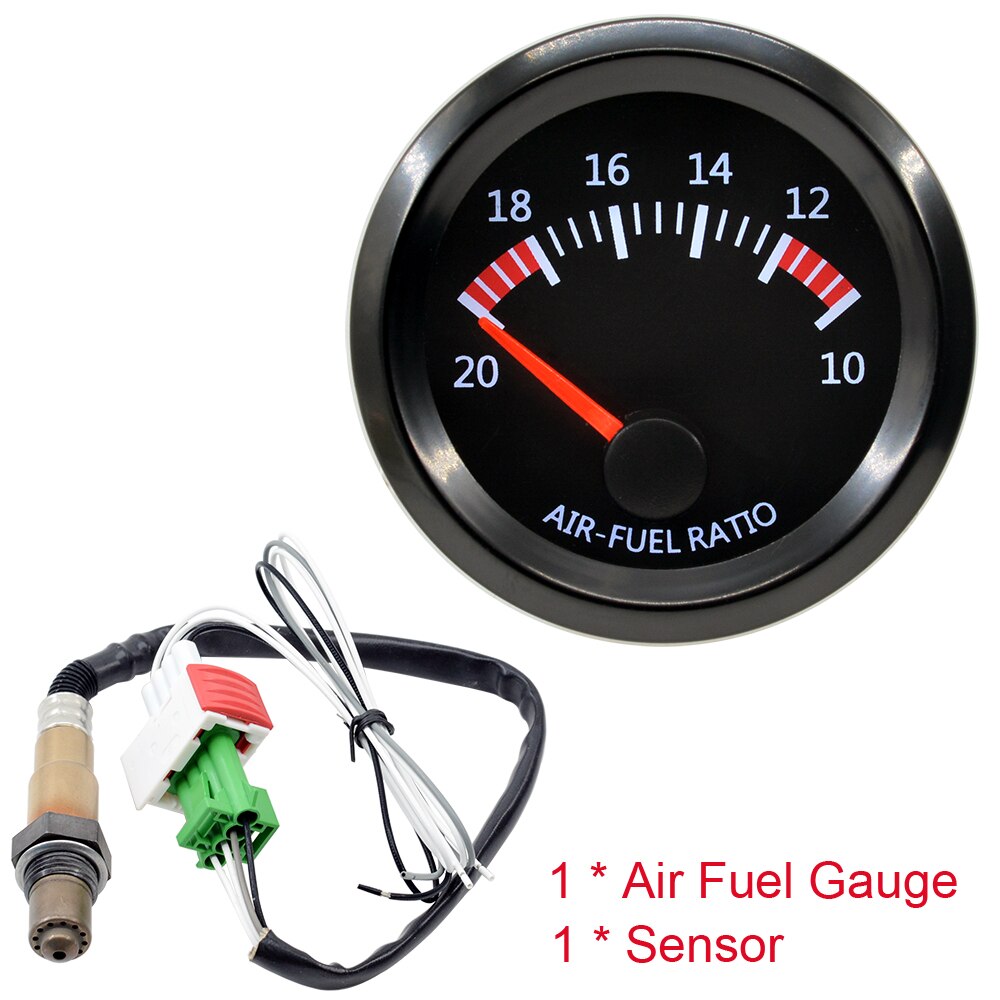 Dragon 2" 52mm Stepper Motor White LED Backlight Auto Car Air Fuel Ratio Gauge Narrow Band Oxygen Sensor Meter: Gauge And Sensor