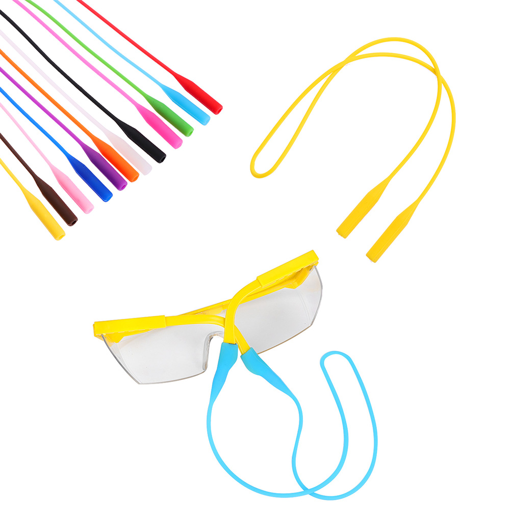2Pcs Silicone Eyeglasses Straps Chain Sports Band Cord Holder Elastic Anti Slip String Ropes