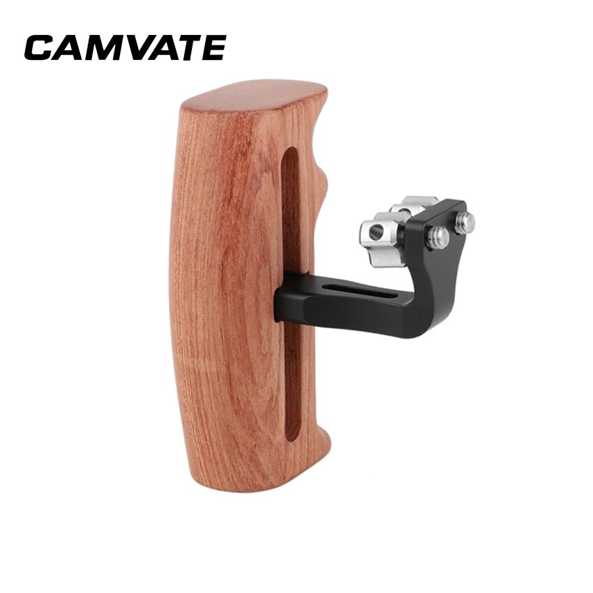 Camvate Veelzijdige Houten Handgreep Met Invertible & Verstelbare 1/4 "Duimschroef Verbinding (Weerszijden) C2355