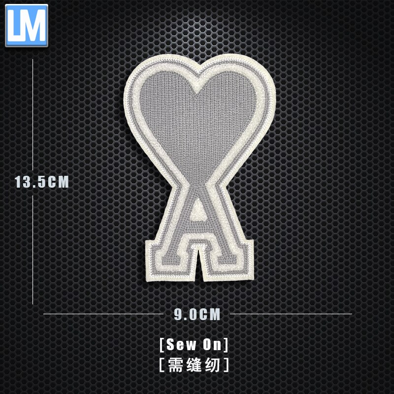 Herz EINE Stickerei kleidung zubehör Patch tuch aufkleber kleine Etikett pfirsich herz stickerei abzeichen abzeichen pfirsich: 016