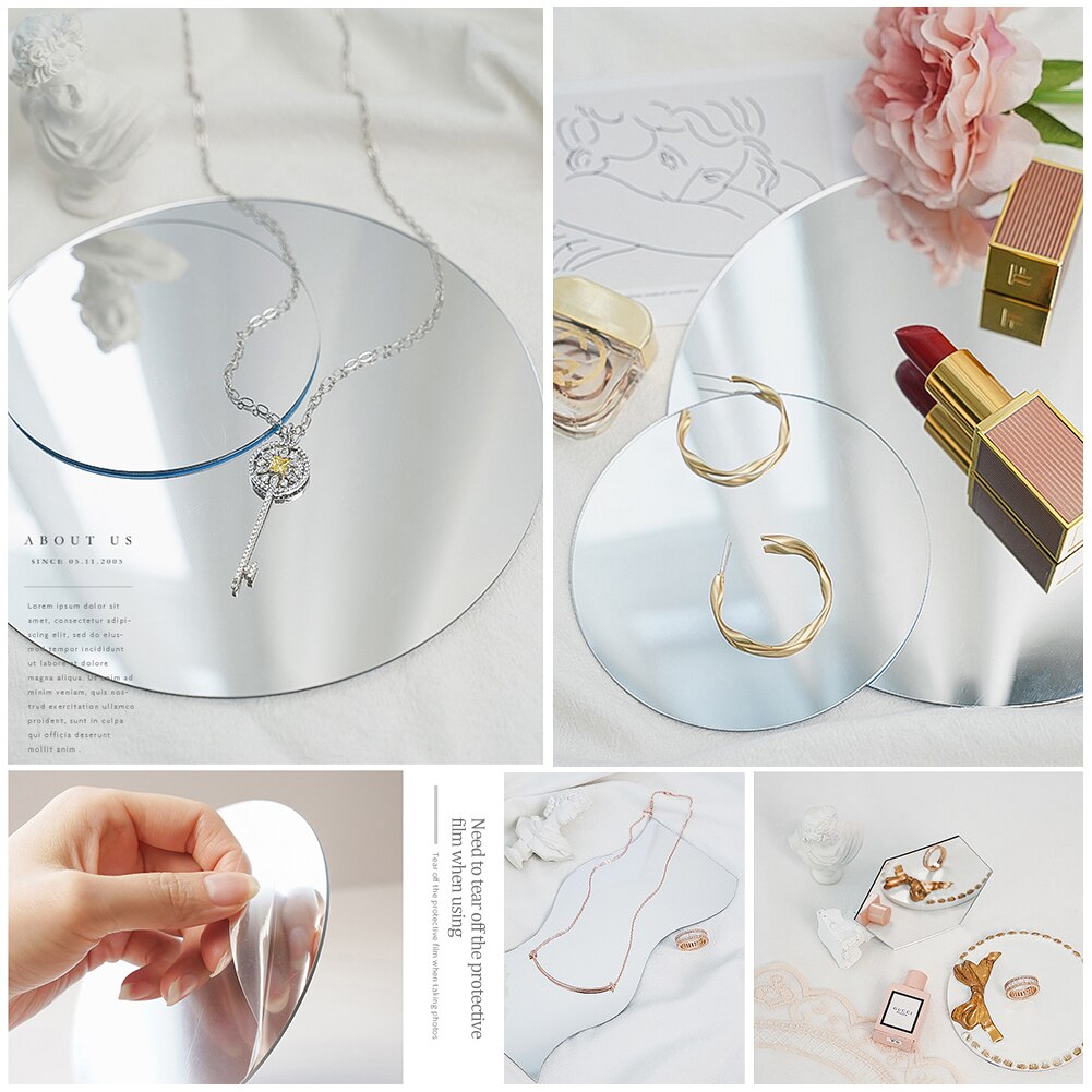 Ins Photo Props Acrylic Mirror Reflection Board Reflector Photography Props Shooting Background Ornaments Posing Photo Props