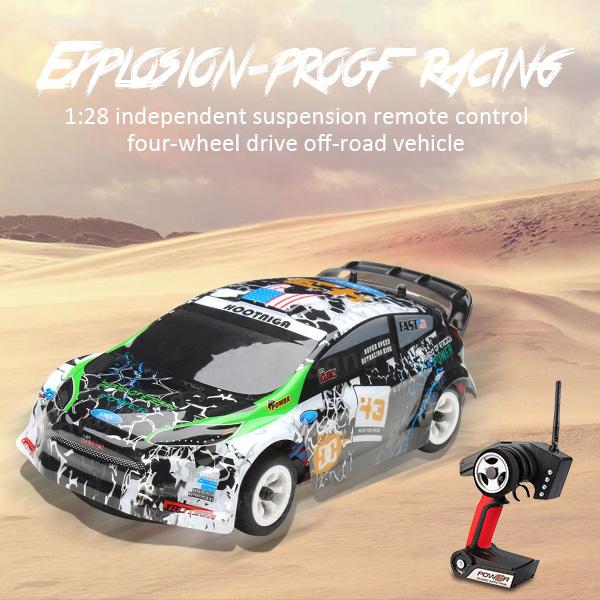 Wltoys K989 1/28 2.4G 4WD brossé RC télécommande voiture de rallye RTR avec émetteur
