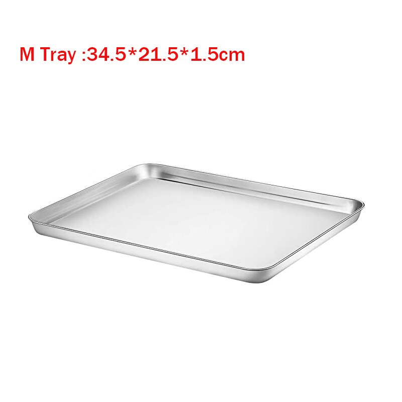 Stainless Steel Baking Tray With Removable Cooling Rack Set Non-stick Chip Basket Baking Grill Mesh BBQ Kitchen Tool Oil Drainer: S Tray