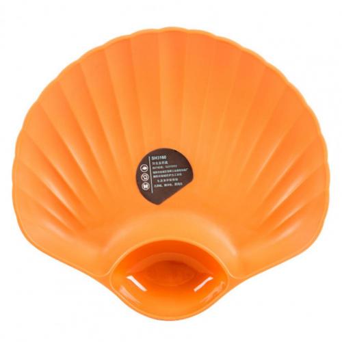 Grand gâteau Portable Dessert aux fruits plateau de table en plastique, plat de réception de bureau, accessoire de cuisine facile à ranger: Orange
