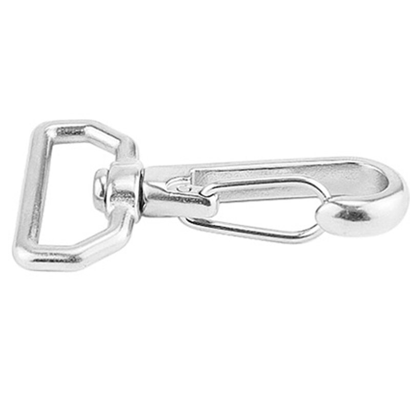 2PCS Swivel Snap Hook Stainless Steel Quick Strapping Hook Hiking Camping Carabiner