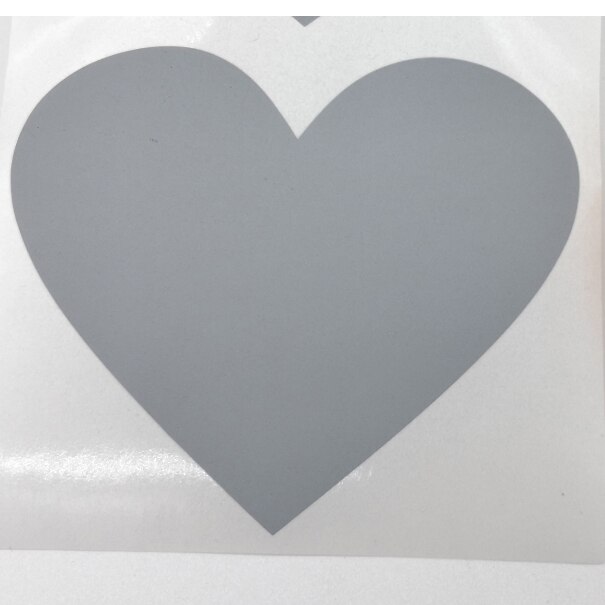 50pcs Scratch Off Stickers 70x80mm Love Heart Shape Gold Silvery Red Color Blank For Secret Code Cover Home Game Wedding Message: Gray