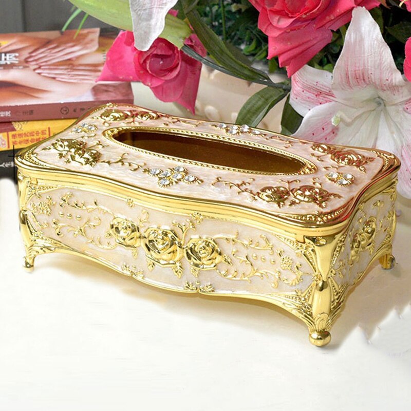 Luxury European Plastic Tissue Box Ktv Handkerchief Toilet Paper Holder