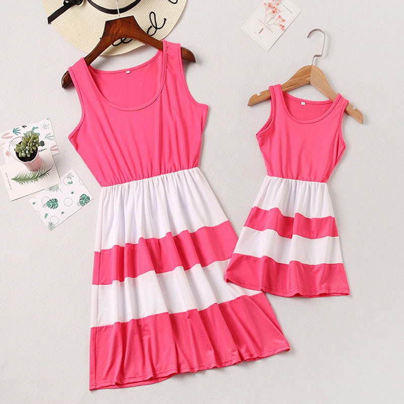 Mother Daughter Dress Family Look Plaid Dresses Mommy And Me Clothes Vestido Mae E Filha Family Matching Clothes