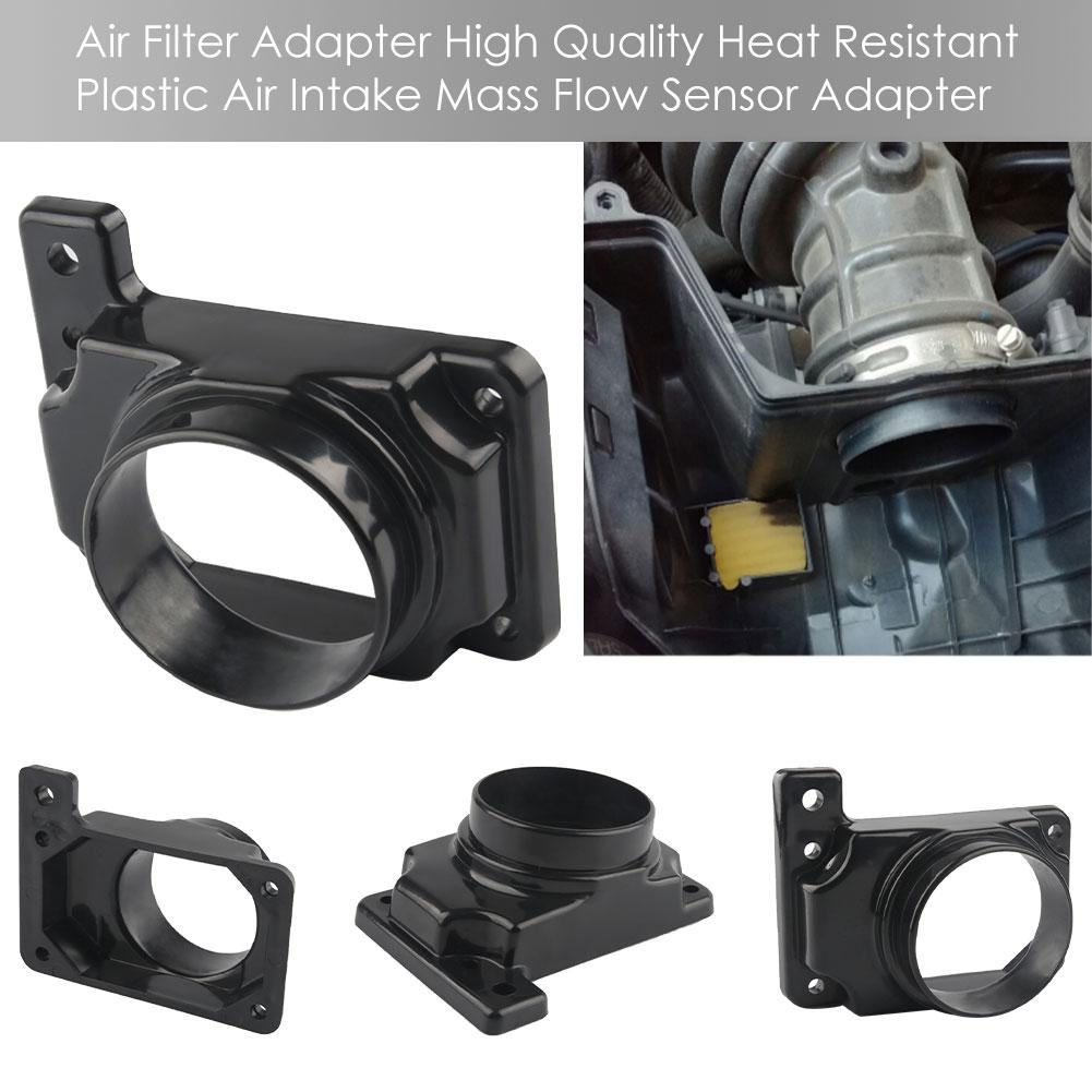 Air Filter Adapter Heat Resistant Plastic Air Intake Mass Flow Sensor Adapter Air Intake Meter Adapter