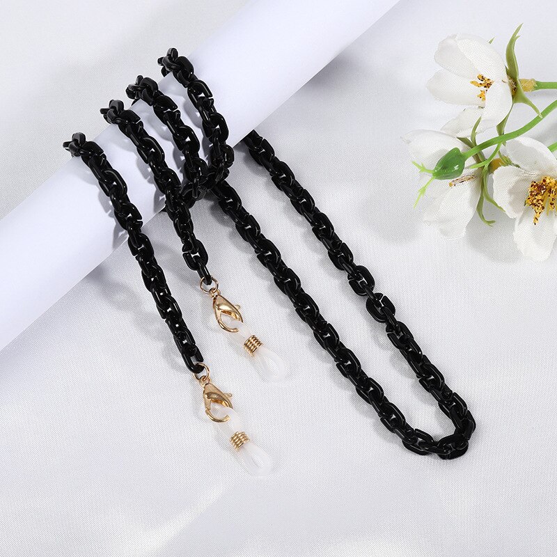 Neue Mehrfarbige Dünne Harz Acryl Sonnenbrille Kette Für Frauen Männer Brillen Ketten Lesen Eyewears Schnur Halter Neck Strap Lanyard: 003
