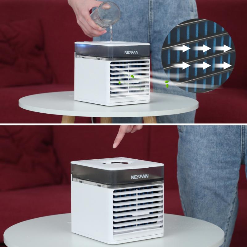 Mini Portable Air Conditioner 3 Speeds 7 Colors Light Conditioning Humidifier Purifier USB Desktop Air Cooler Fan 500 ML Tanks