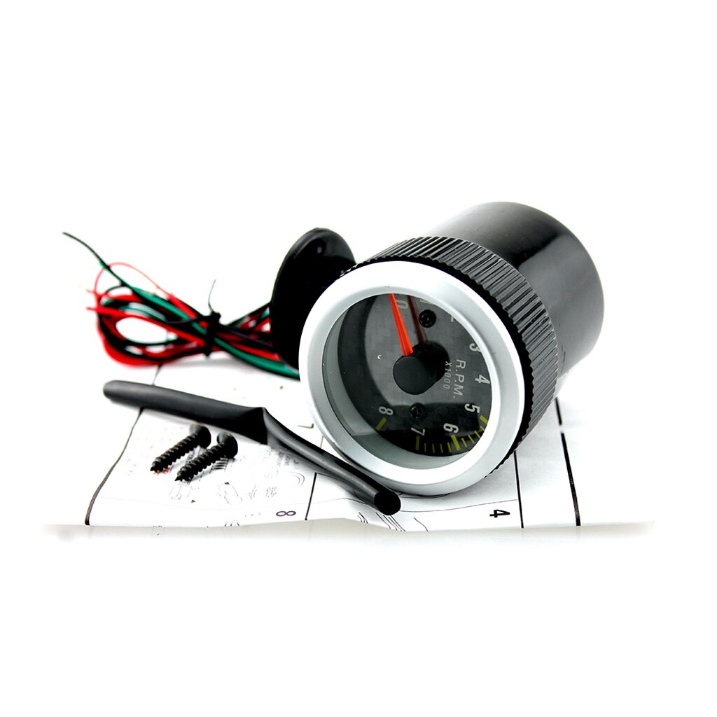 Tachometer Indicator Dynamometer Light Indicator Yellow LED Face 0-8000 Rpm