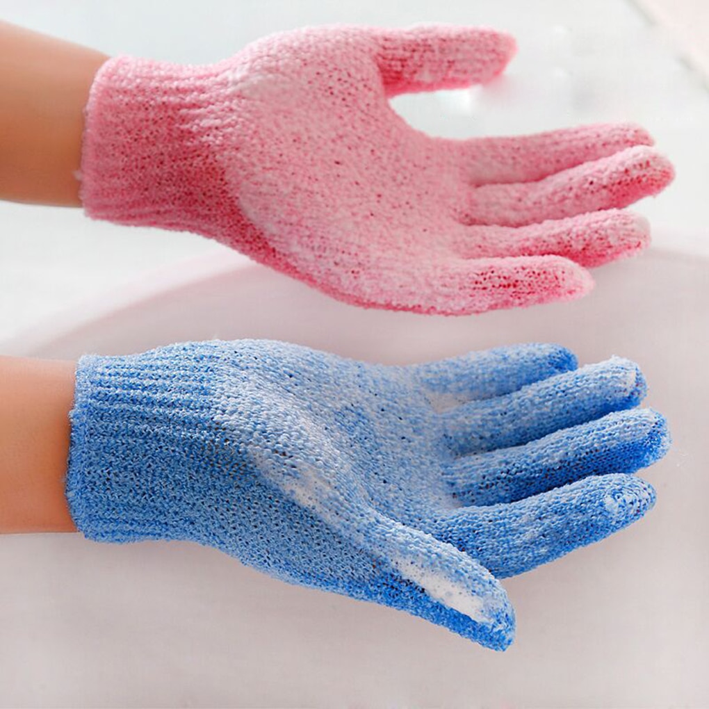 Manopla de masaje corporal Exfoliante para ducha, guante de baño para Spa, hidratante para la piel, 1 par