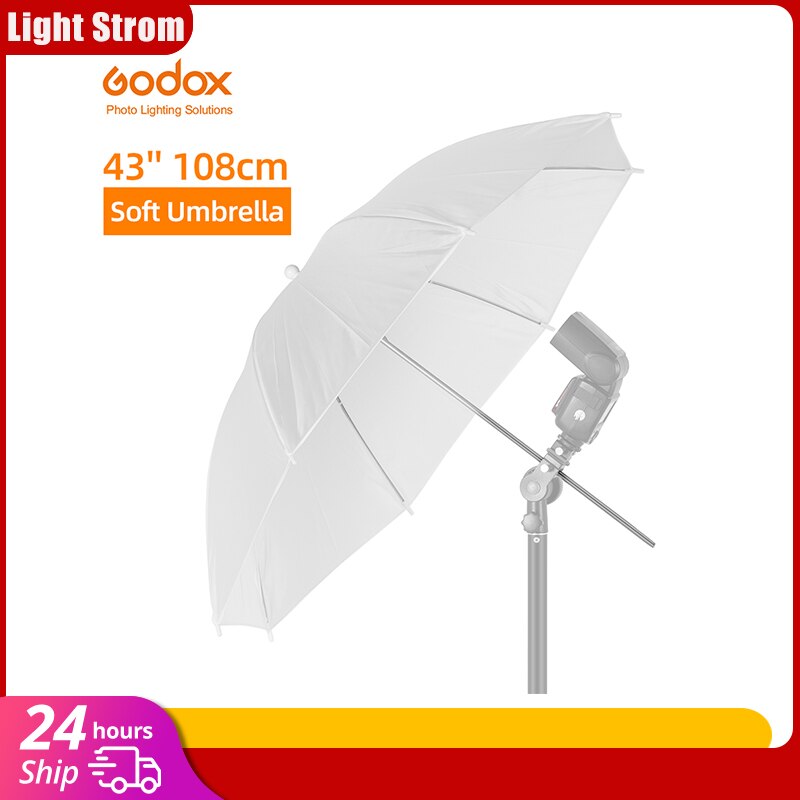 Godox 43 &quot;108Cm Wit Soft Diffuser Studio Fotografie Doorschijnende Paraplu Voor Studio Flash Strobe Verlichting