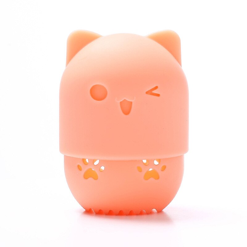 1 pièces Silicone souple poudre bouffée support de séchage oeuf support Pad maquillage éponge présentoir cosmétique éponge caisse bouffée directe: 05