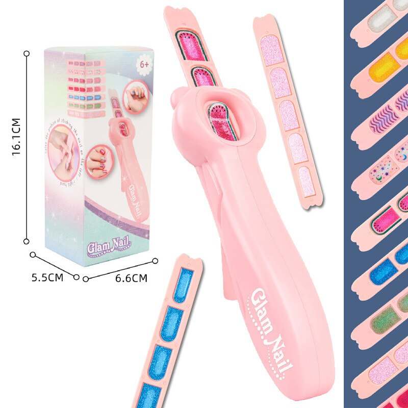 Mädchen machen-hoch DIY Nagel Maschine, freundlicher Mädchen Farbe Dressing Drücken Nagel Maschine Schönheit Spielzeug