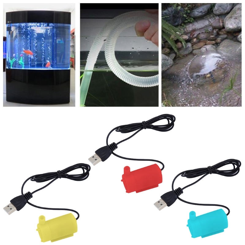 Micro Dompelpomp Fish Tanks Aquarium Usb Aangedreven Dc 5V 2-3L/Min Mini Motor Water-Pomp accessoires
