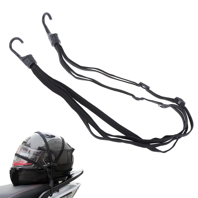 2 Hooks Motorcycle Helmet Straps Luggage Retractable Elastic Rope Fixed Strap Net Belt 90cm