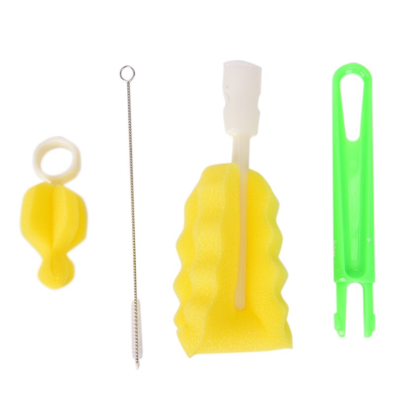 3Pcs Baby High Grade Clean Sponge Child Special Bottle Brush With Handle Cleaning Utensils Brush Glass Special Brushes