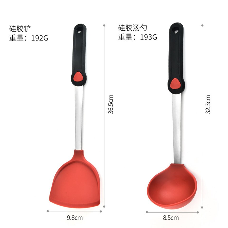 Silicone turner spatel 600f varmebestandig gummi køkken spatel ideel til æg burgere omelet
