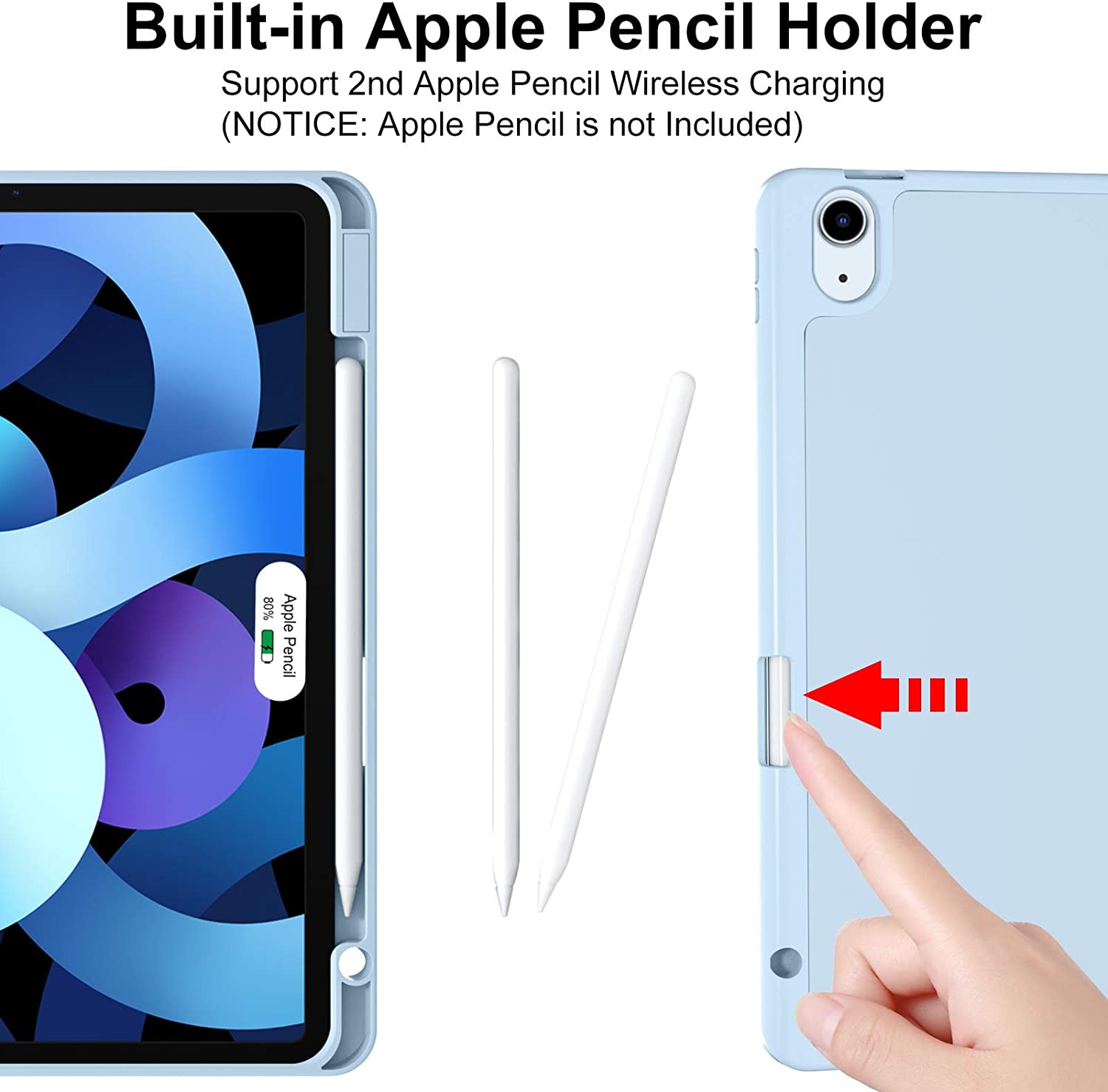 For iPad Air 4 Case for iPad Air Case for iPad Mini 6 Smart Silicone cover with Pencil Holder funda A2567 A2568 A2569