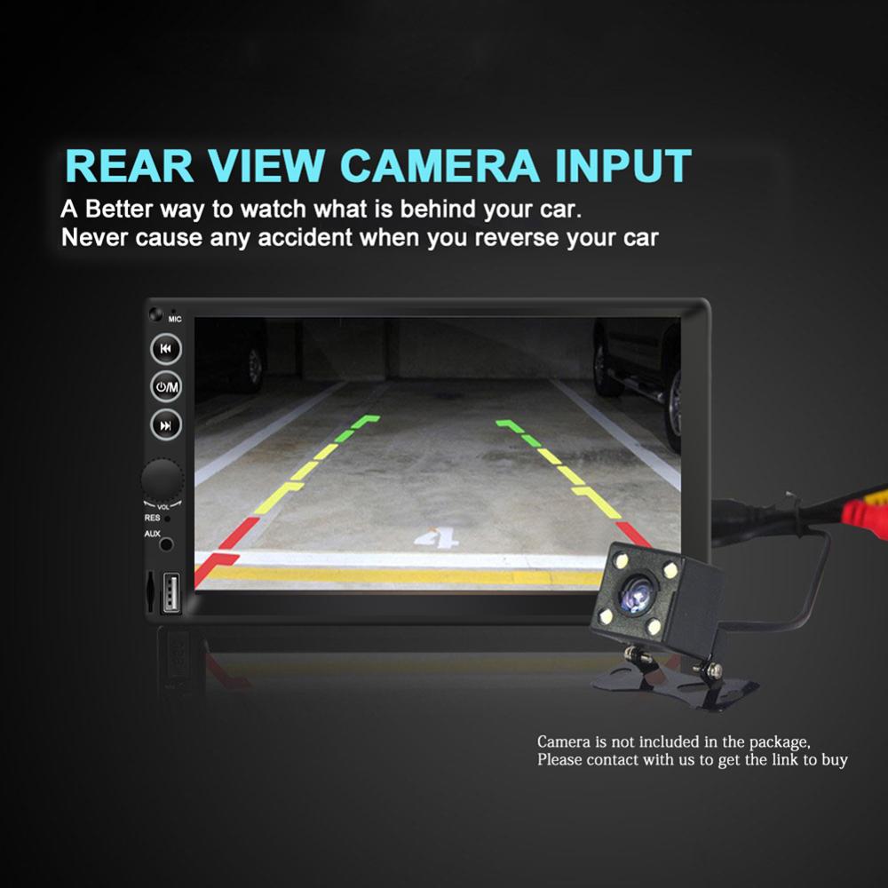 Double 2 Din Car Radio 7 Inch Touch Display Ultra Slim Multimedia Video Player Bluetooth Tf U Disk Aux-in Fm Radio Auto Stereo