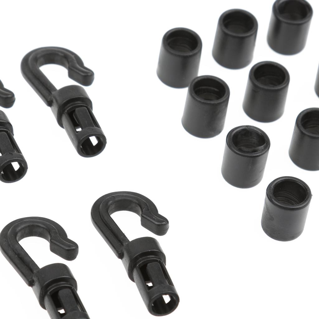 10 stuks j-vormige bevestigingshaken/bungee-haken voor kajak-, kano- en peddelaccessoires