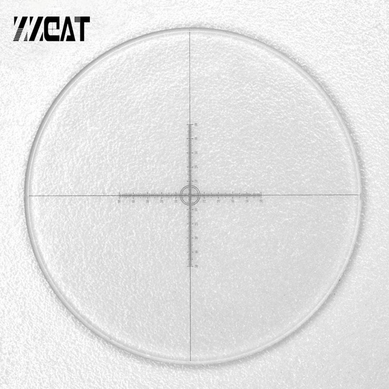940 DIV 0.1mm Microscope Eyepiece Micrometer Diameter 24mm Cross Ocular Reticle X/Y 10mm Optical Glass Ocular Calibration Slides