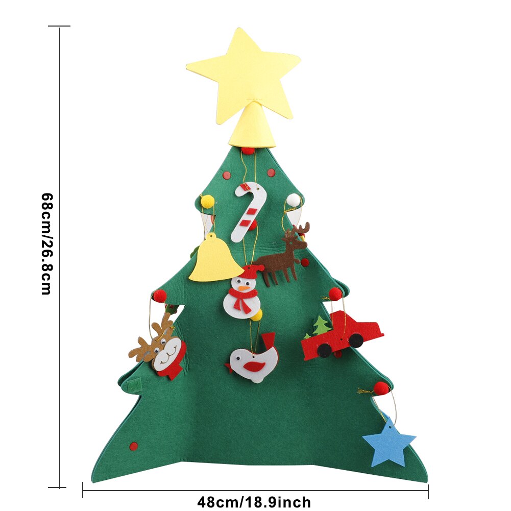 3D bricolage feutre arbre de noël avec éclairage maison décoration de noël enfant de noël jouets nouvel an Navidad décorations de noël: A6