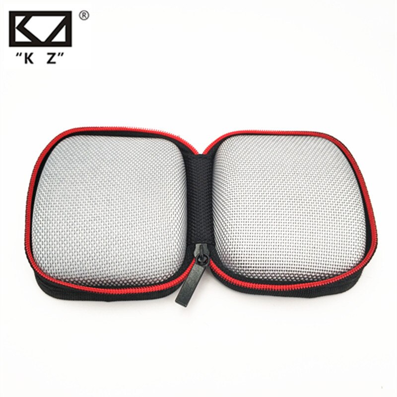 Kz case tas high-end in-ear oordopjes koptelefoon opbergtas oordopjes case tas eva rits tas  as10 zs10 es4: Zilver zonder logo
