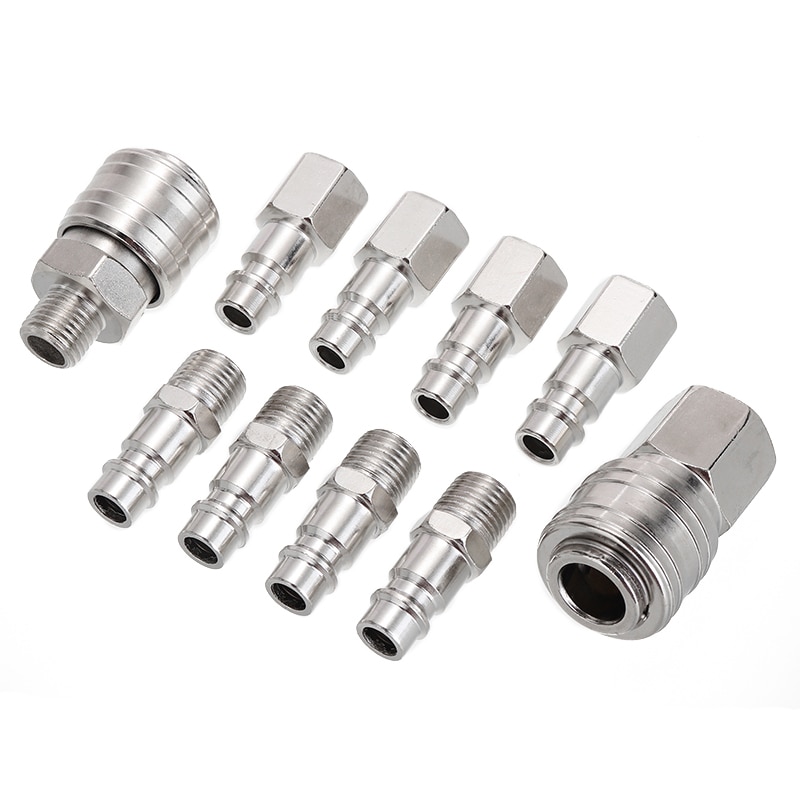 EU 1/4" Air Line Hose Fitting BSP Male/Female Thread Air Line Fitting Compressor Connector Coupler Pneumatic Tool Accessories