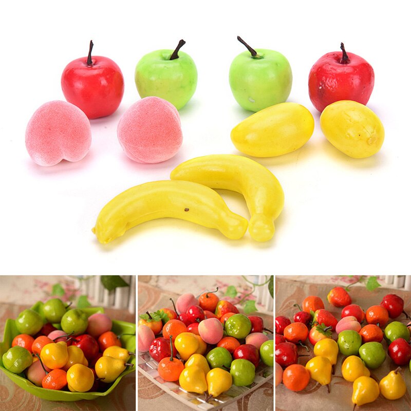 10PCS Artificial Decorative Plastic Fruit Home Decor Garden House Kitchen,