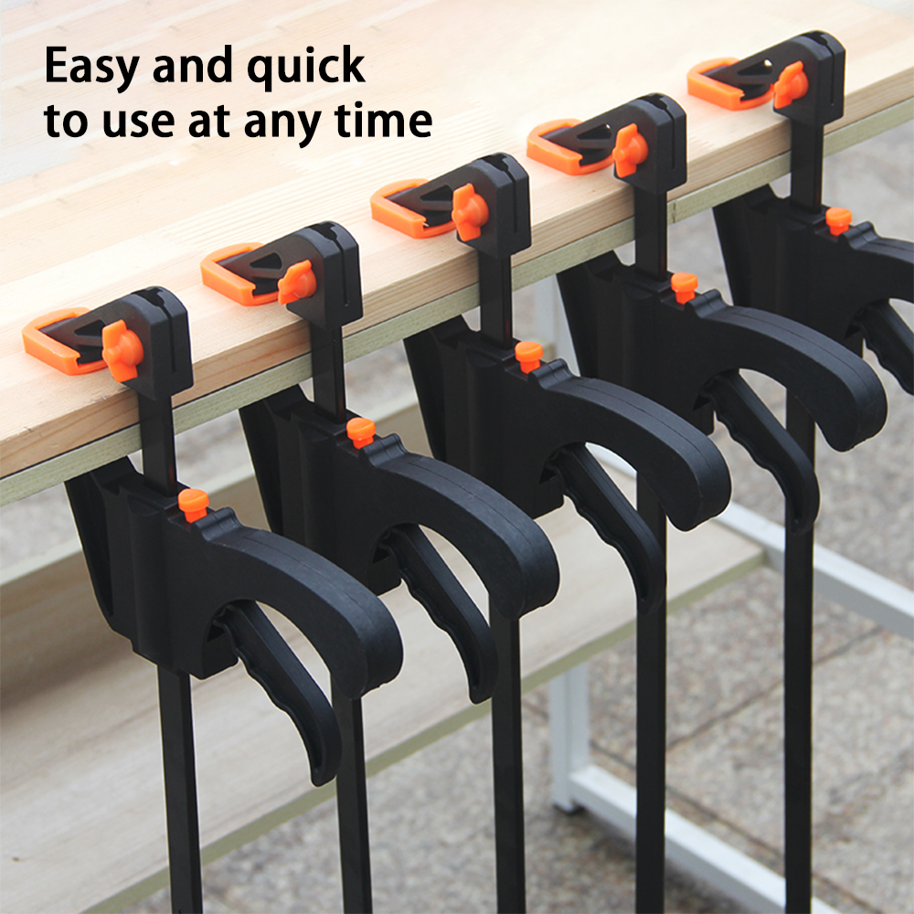 4/6/8 tums träbearbetningsklämmor i f-format - snabbmonterad nylonbearbetningsstång för glas- och träskivor - bärbar klämanordning