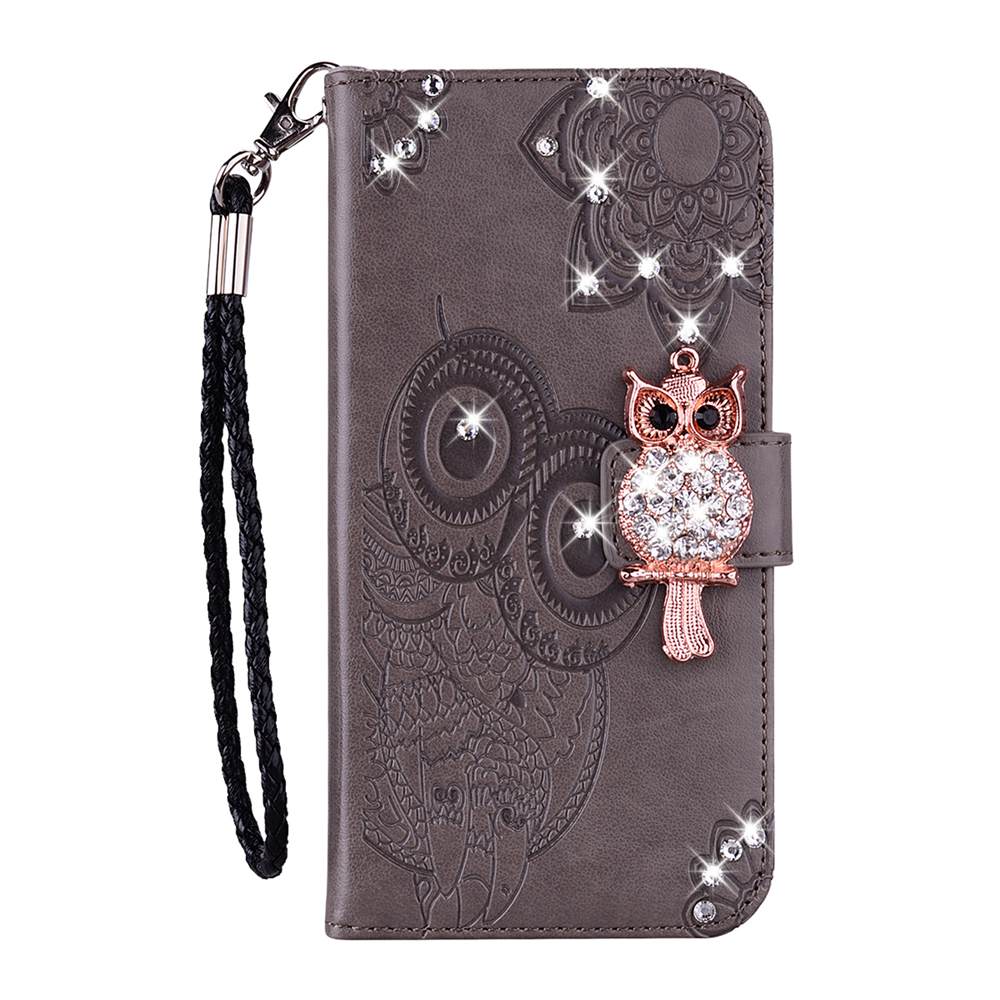 Pixel 5 4A 5G 3D Rhinestone Flip Leather Case For Google Pixel 4A 5 5G Phone Cover Case For Google Pixel 5 4A 5G Cover Case: For Pixel 5 5G / Gray