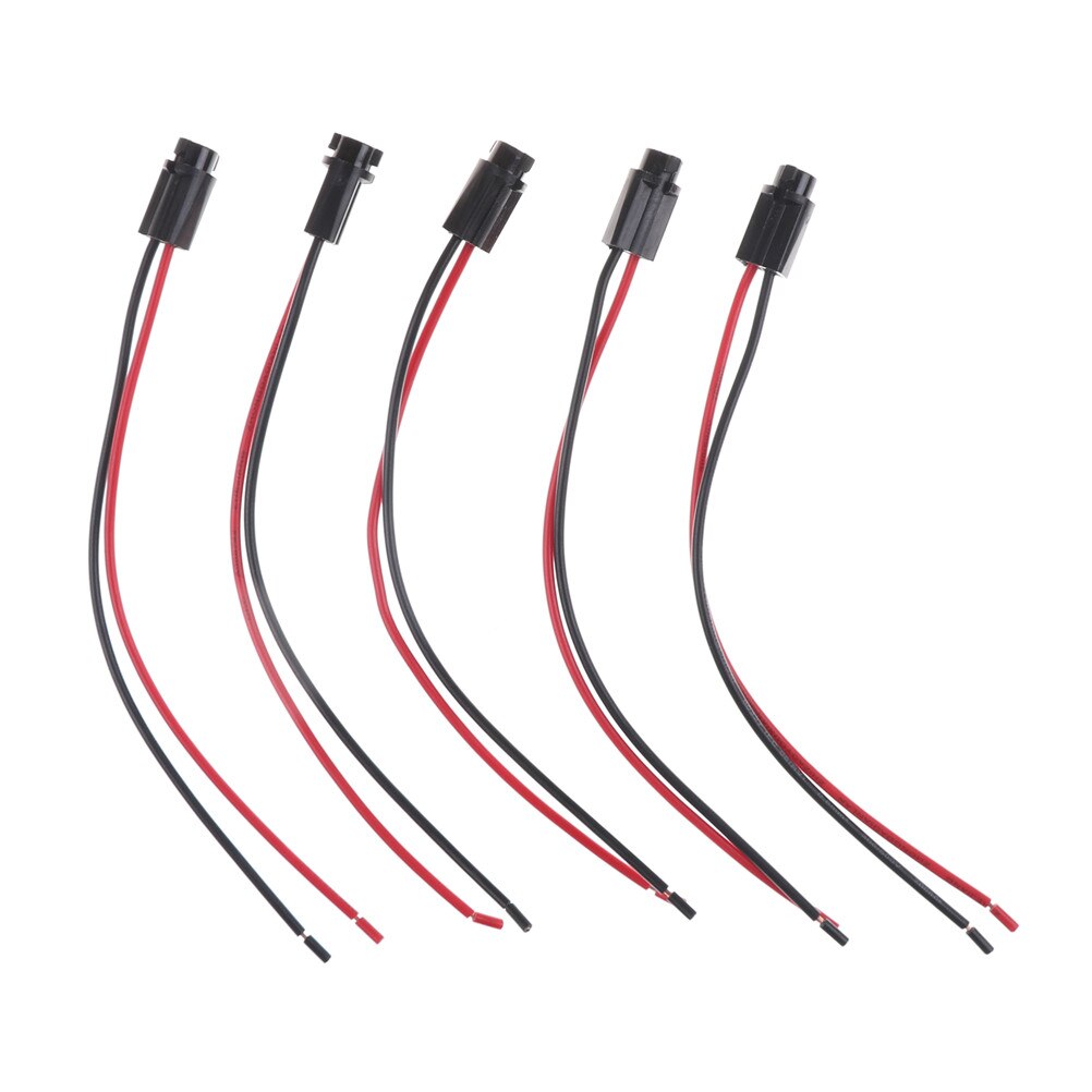 5 stk  t5 led pæreholder fatning til 1.2w w3w led bredde instrument lys  t5 fatning led  t5 fatning stik forlængerledninger sele