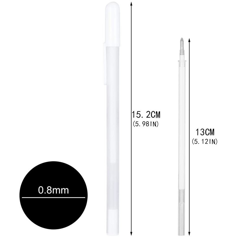 White Marker Pens Permanent Art Marker Graffiti Metalic 0.8mm Gold Silver White Gel Pen Comic Sketch Drawing Art Supplies