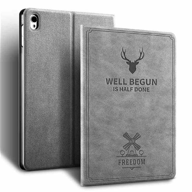 Hoes voor ipad pro 11, magnetische standaard, pu-leren hoes voor ipad pro 11 , smartcover, automatische slaap-/waakfunctie voor ipad pro 11 tablethoes: Grijs