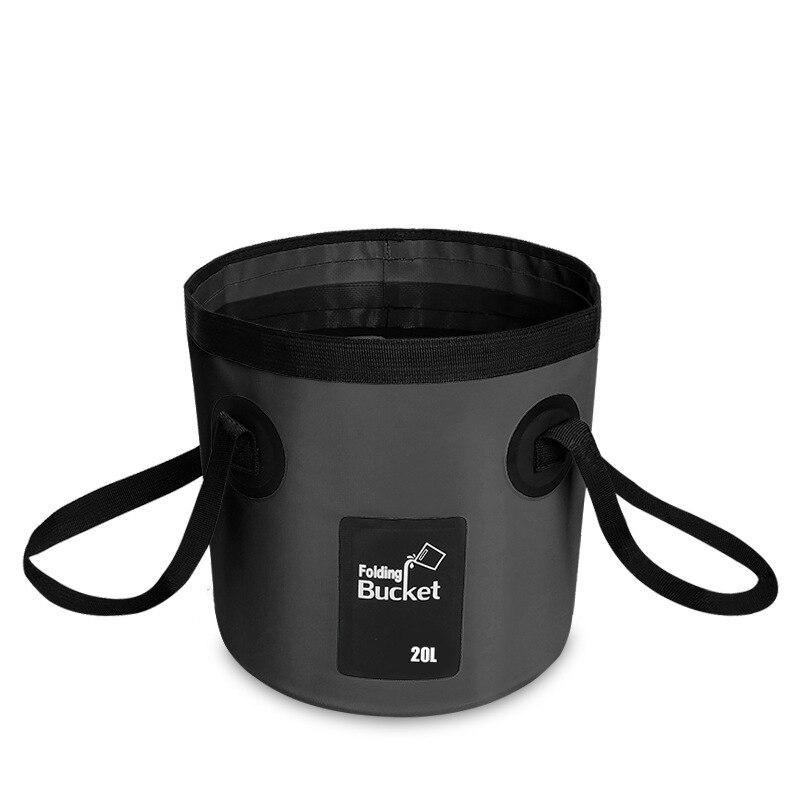 12L 20L Secchio Secchio Pieghevole Portatile Impermeabile sacchetto di Acqua Sacchetto di Acqua Contenitore di Stoccaggio Sacchetti Portante per La Pesca Campeggio trekking X89G: nero 12L