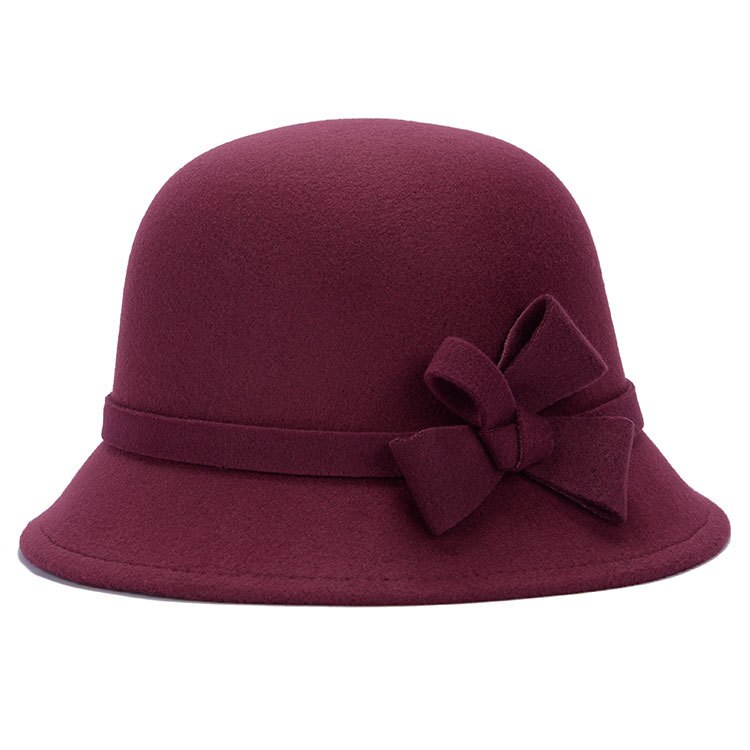 Femmes chapeau casquette femme classique haut style rétro chapeau femmes hiver Vintage seau casquette femmes élégantes accessoires de chapeau haut de forme Fedoras: 05
