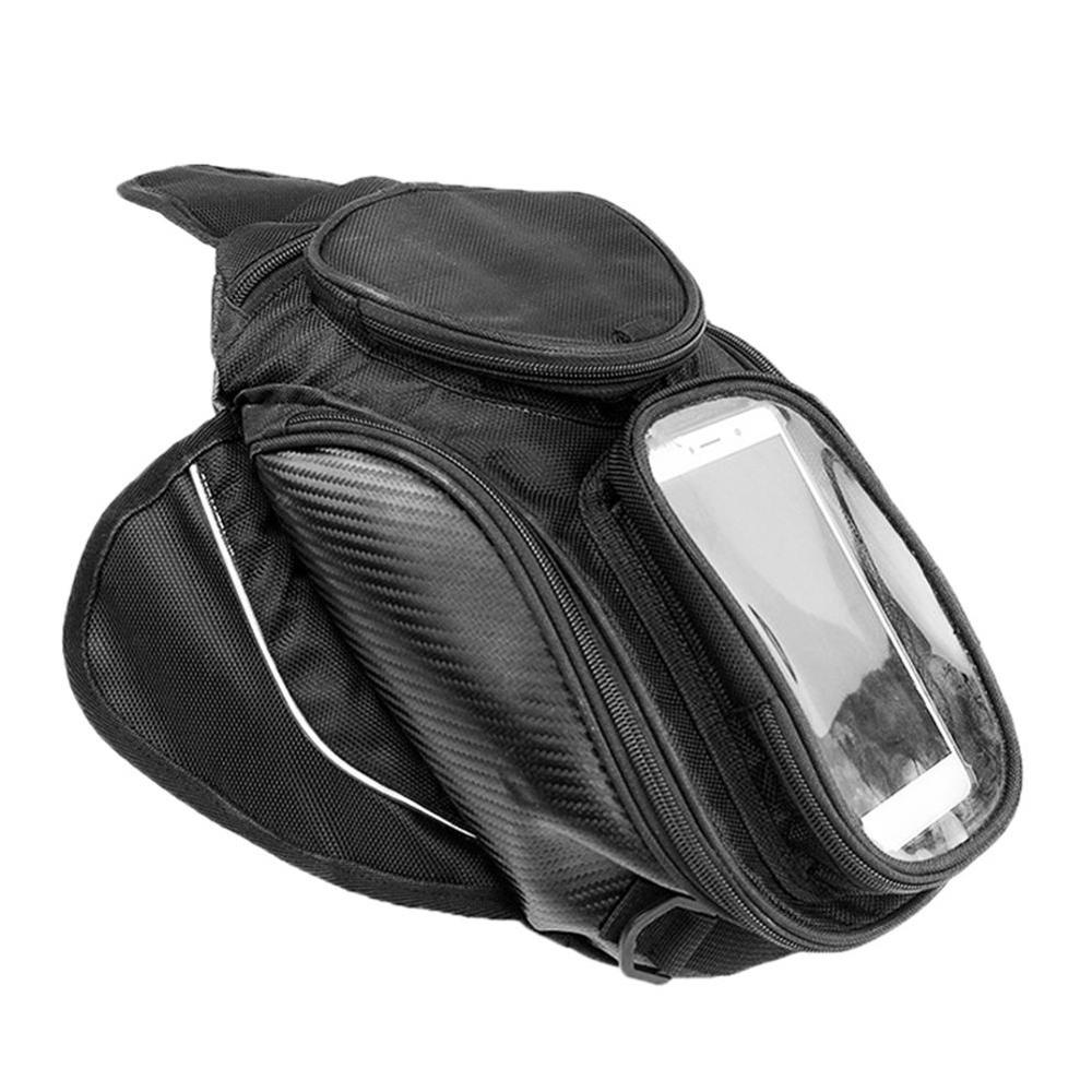 Bolsa de tanque de Motor a prueba de agua, bolsa negra para tanque de combustible y aceite, bolsa magnética para SILLÍN de moto, bolsa de un solo hombro, accesorios para motocicleta: Default Title