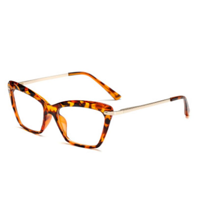2020 firkantede cat eye overdimensionerede briller kvinder multi-sektion trending mærke optiske computerbriller oculos de sol okulary: Farverig