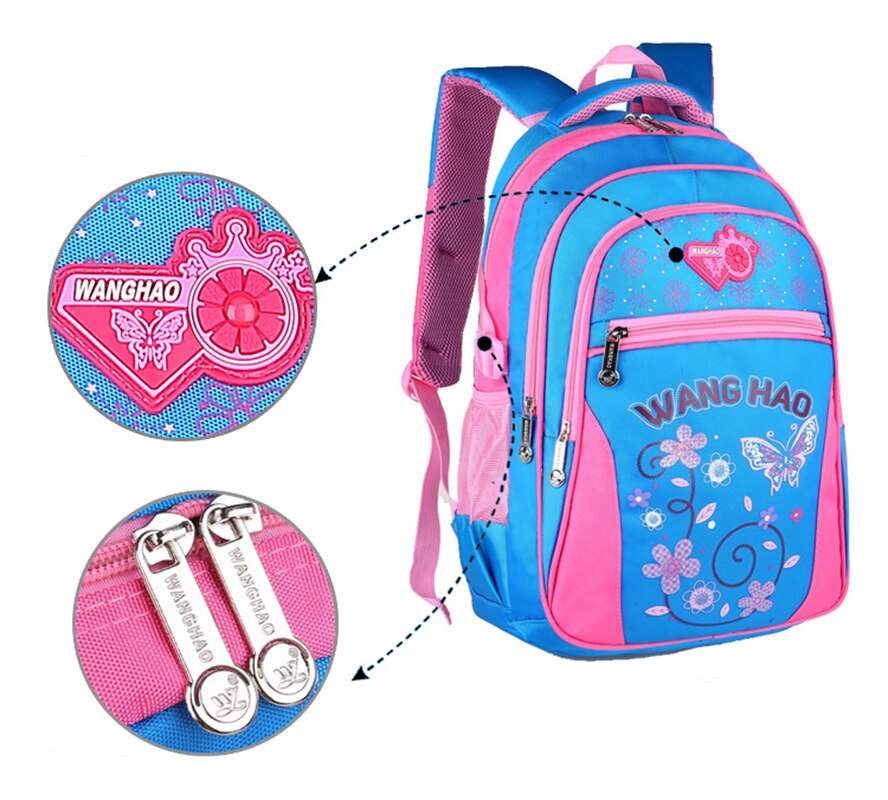 Children School Bags for Girls Lovely Butterfly Printing Backpack Waterproof Kids Shoulder Book Bag pack mochila 2 sizes