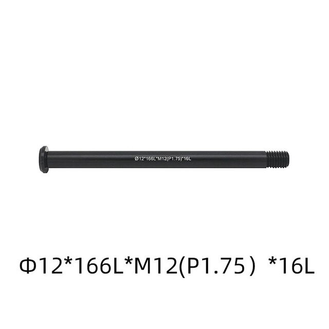 Bicycle Thru Axle Aluminum Alloy MTB Bike Quick Release Hubs Tube Shaft Skewers Cycling Front Rear Axle Replacement Accessories: 12x166LxM12