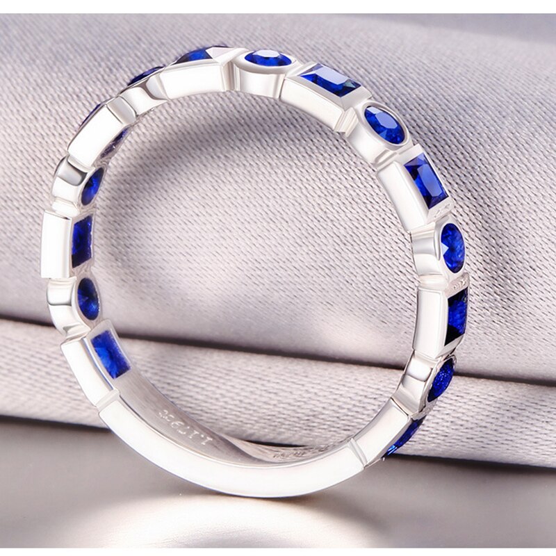 FINAODZ Neue Fasihon Einfache T emperament Blau Kristall Ringe Hochzeit Für Frauen Engagement Einstellbare Größe Ring