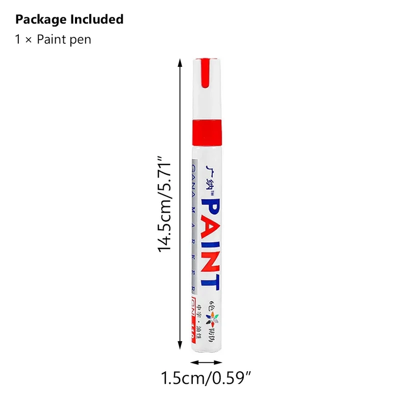 Rotuladores de pintura de colores permanentes, marcadores impermeables, pintura de tela de goma de rodadura de neumáticos, marcadores de pintura de metal de 12 colores, 1/6