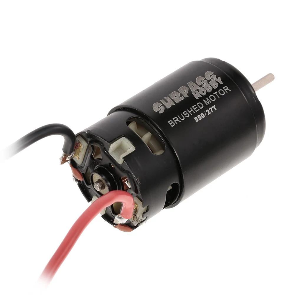 RC Brushed Motor - 550 Size - 12T 21T 27T 35T - for 1/10 RC Cars Off-Road Rock Crawler
