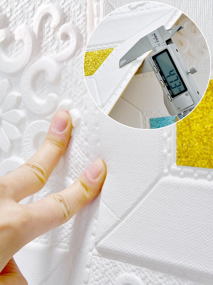 Autocollant mural en brique, 3d pièces, imperméable, en mousse, pour chambre à coucher, papier peint adhésif, art, 70*70*0.5cm pièces, pour la maison