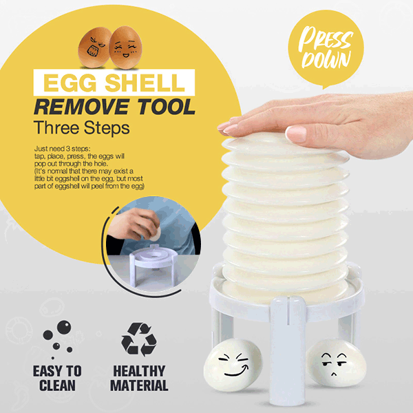 Three Steps Hard-Boiled Egg Shell Remove Tool Stractor Peeler Magic Amazing shell Machine Scissors s Kitchen