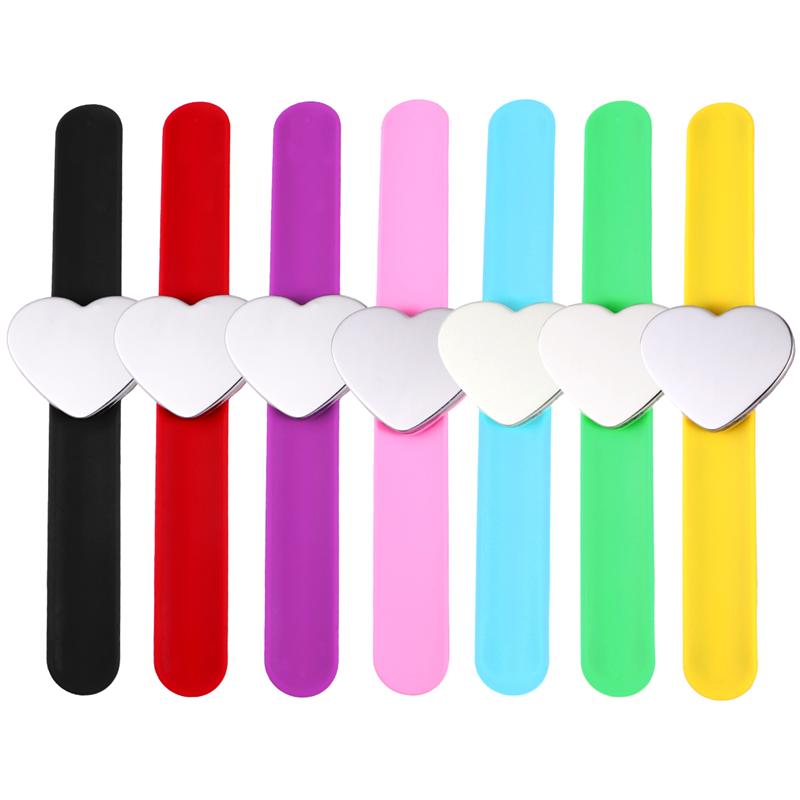 Magnetic Pin Bracelet Heart Shape Silicone Hand Band Wrist Strap Slap Bracelet Arm Pin Cushion Holder For Salon Hairstyling Clip